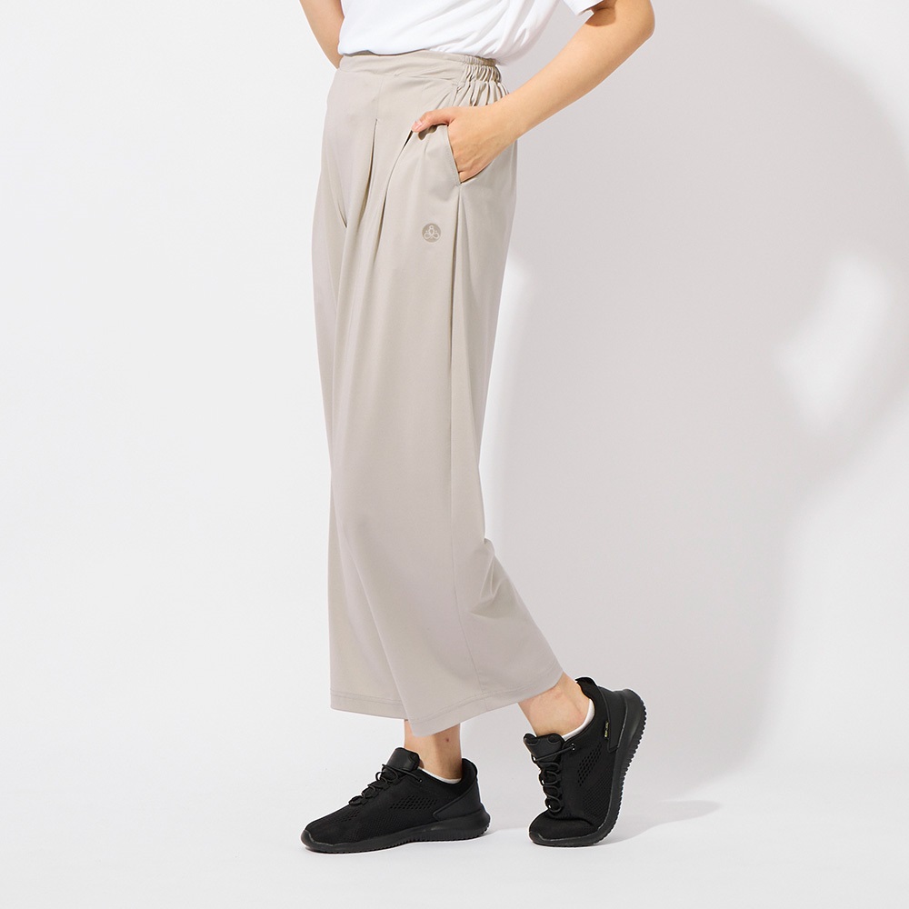 ワイドパンツ 吸汗速乾加工、UV対策、ストレッチ、接触冷感