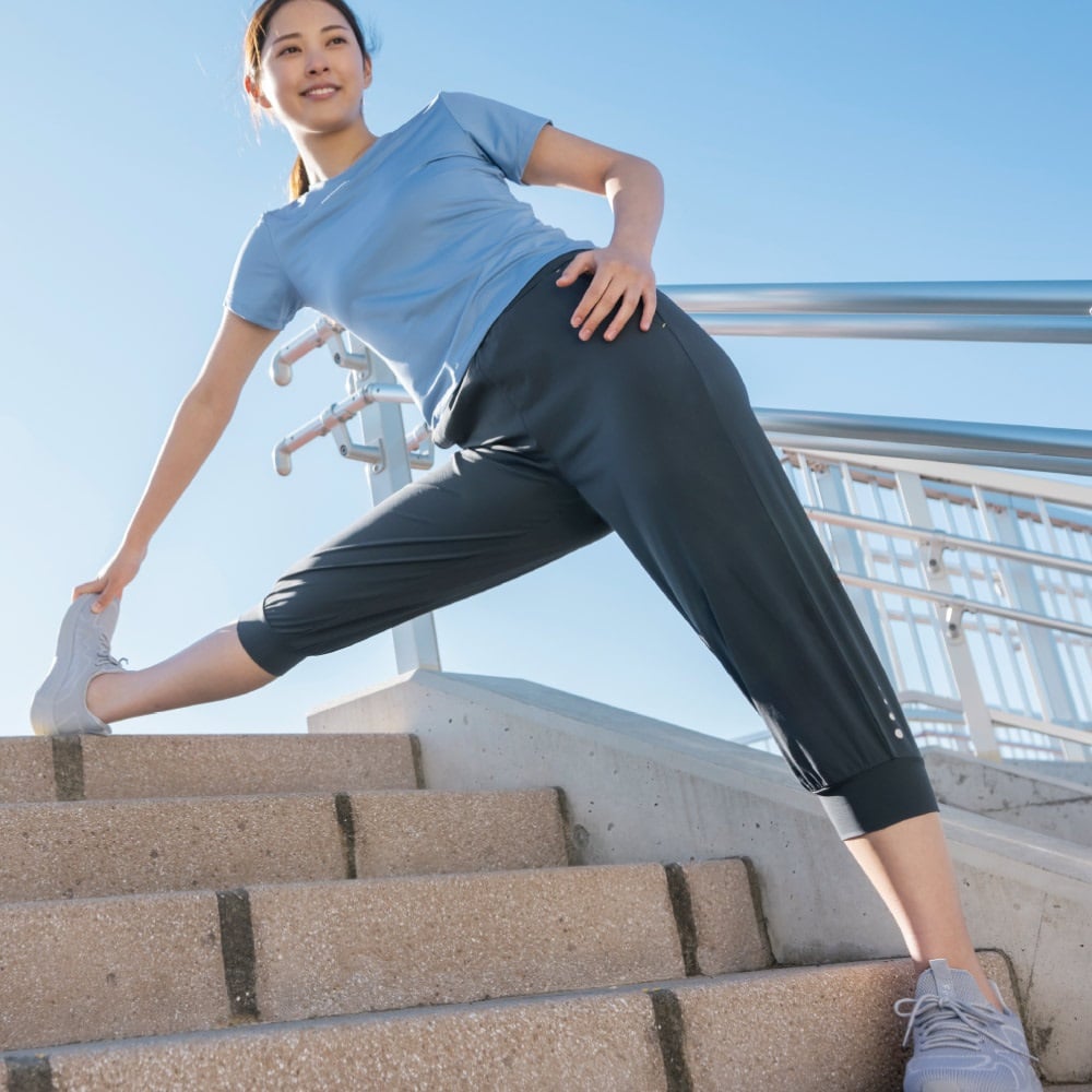 ドライストレッチクロプトパンツ 吸水速乾、UV対策、ストレッチ