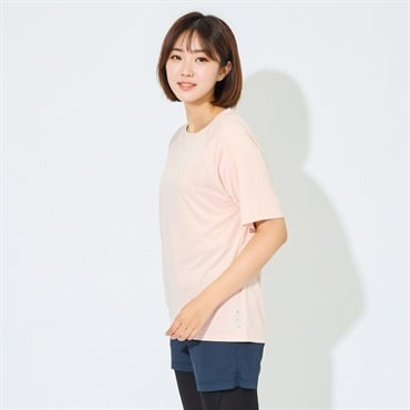 ピースフィットクール RelaxFit 半袖Tシャツ 遮熱 吸汗速乾 通気性 UVカット(90%) 透けにくい 反射材付き トップバリュ レディス(ウスアカ-2XL)