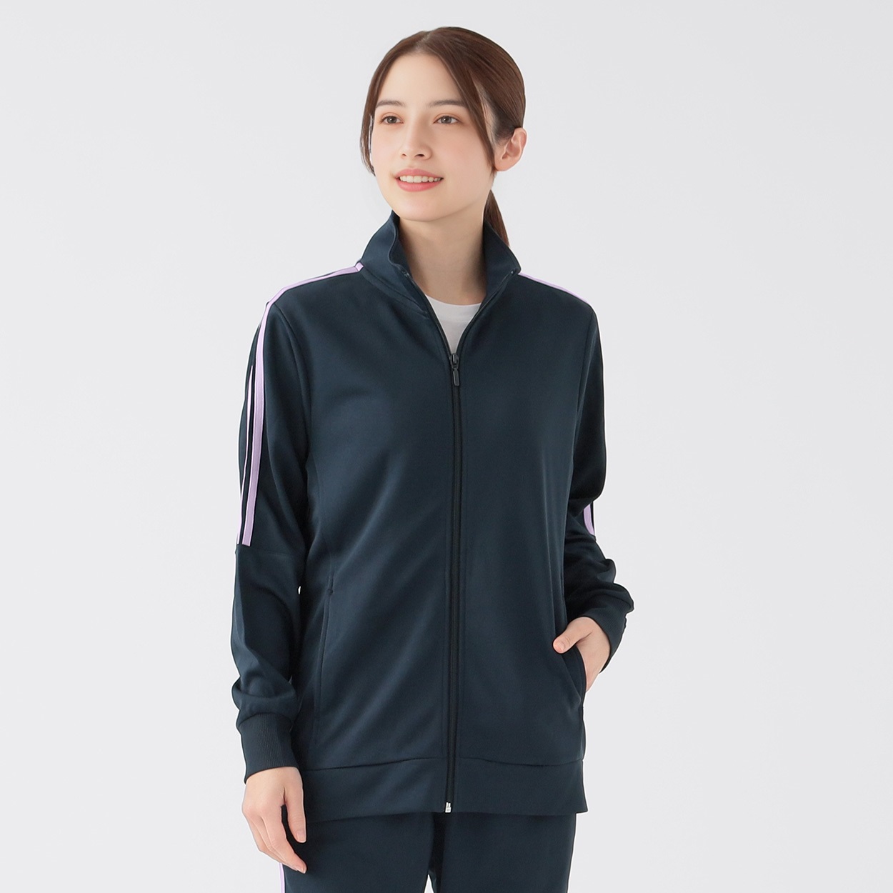 トレーニングジャケット 吸水速乾 UVカット 暗い場所でも安心リフレクター付き  レディス(コイアオ-M)
