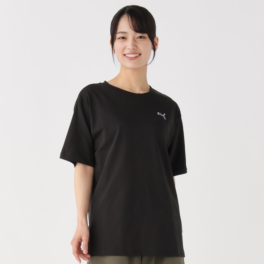 PUMA(プーマ) ミックスクロスキャットロゴ リラックスシャツ
