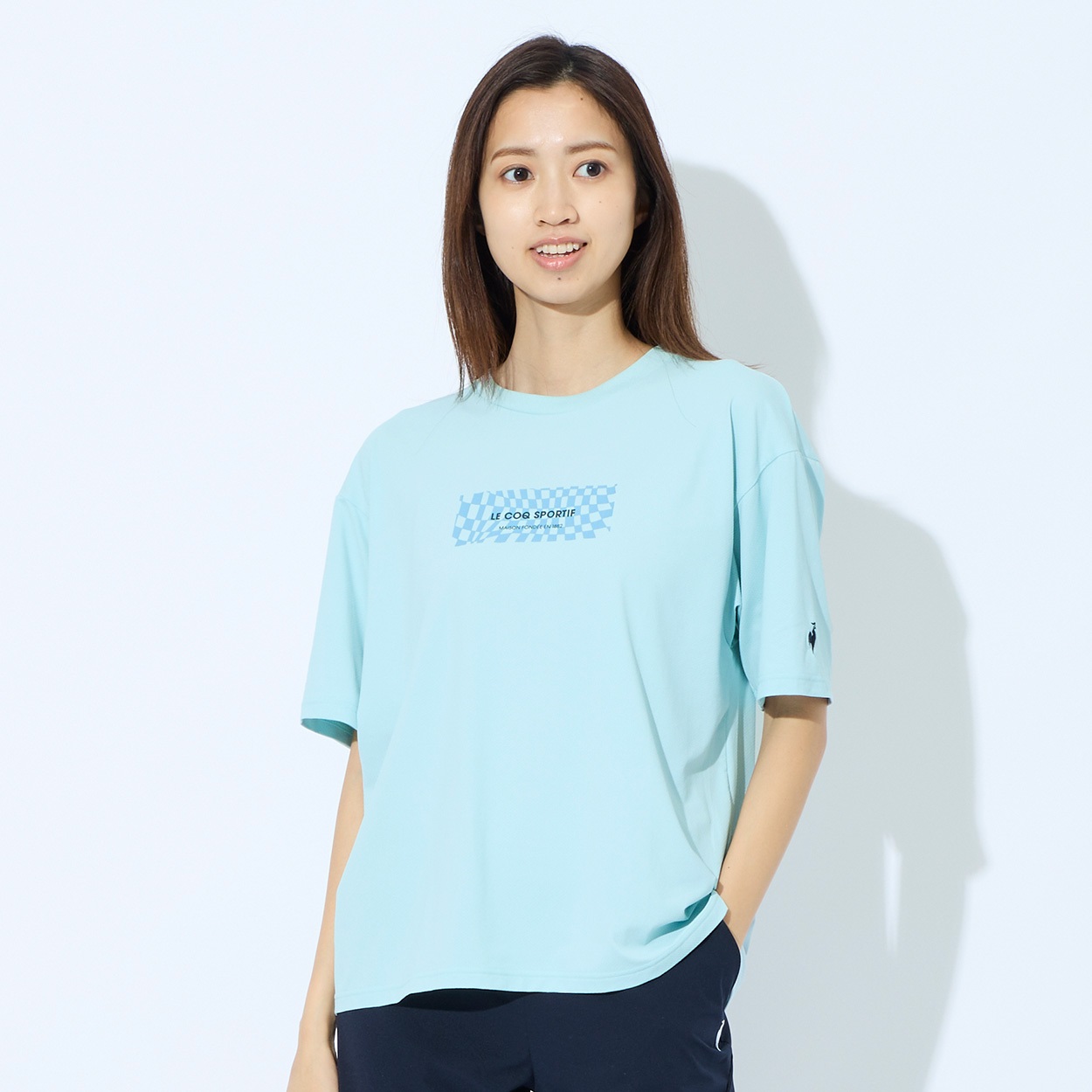ルコックスポルティフ接触冷感ポロシャツ ルコックスポルティフ le coq sportif 接触冷感グラフィック襟