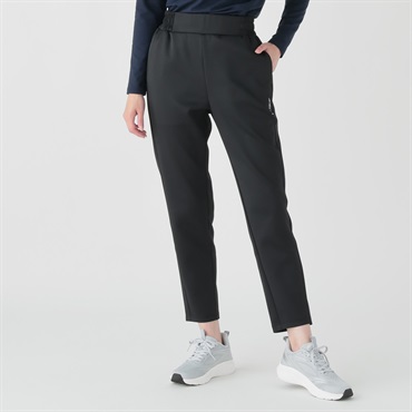 ELLE SPORT(エルスポーツ) ダンボールスタイルアップパンツ 吸汗速乾 UV 抗菌防臭 ストレッチ レディス(クロ-S)