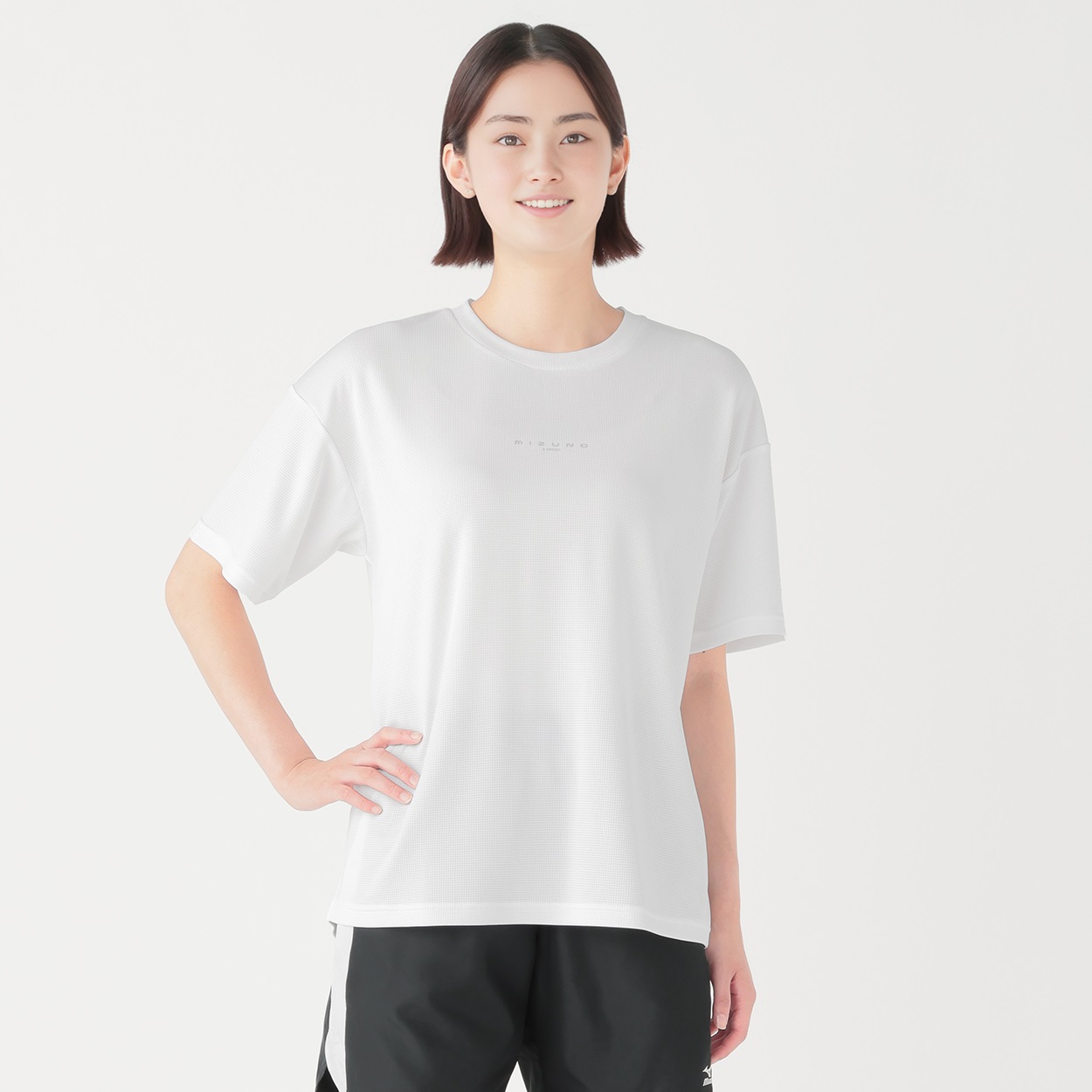 mizuno(ミズノ) エアホール半袖Tシャツ レディス(シロ-M)