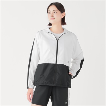 mizuno(ミズノ) クロスフーディジャケット レディス(シロ-S)
