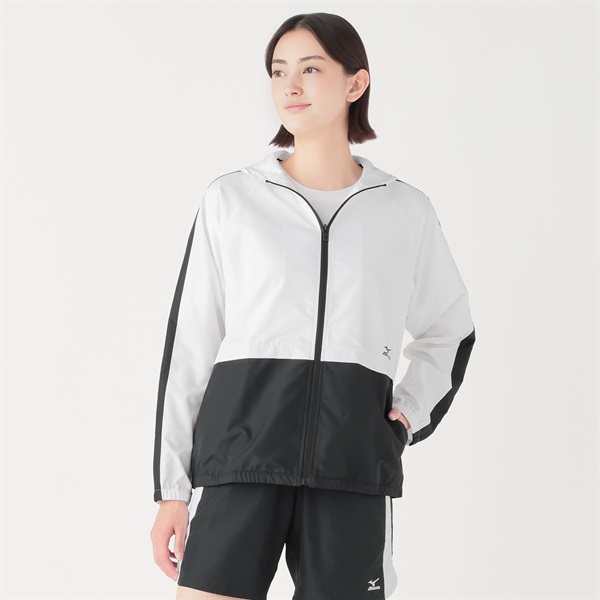 mizuno(ミズノ) クロスフーディジャケット レディス(シロ-S)
