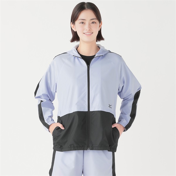 mizuno(ミズノ) クロスフーディジャケット レディス(ウスムラサキ-XL)