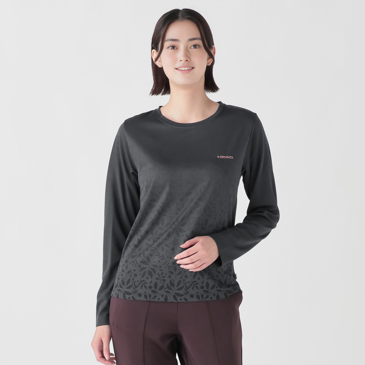 HEAD(ヘッド) グラデーション長袖Tシャツ 吸汗速乾加工 UV対策加工