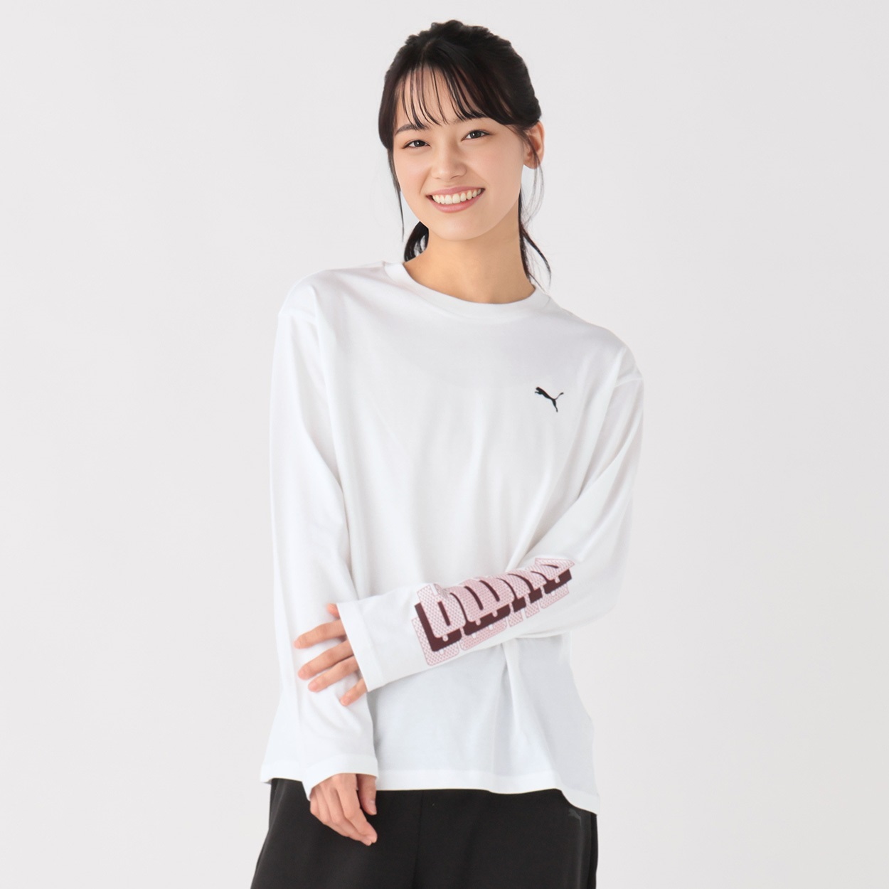 (取寄) プーマ レディース エッセンシャル クロップド ロング スリーブ ベイビー ティー PUMA women Essentials Cropped Long Sleeve Baby Tee Puma Black 取寄) プーマ レディース エッセンシャル クロップド ロング スリーブ