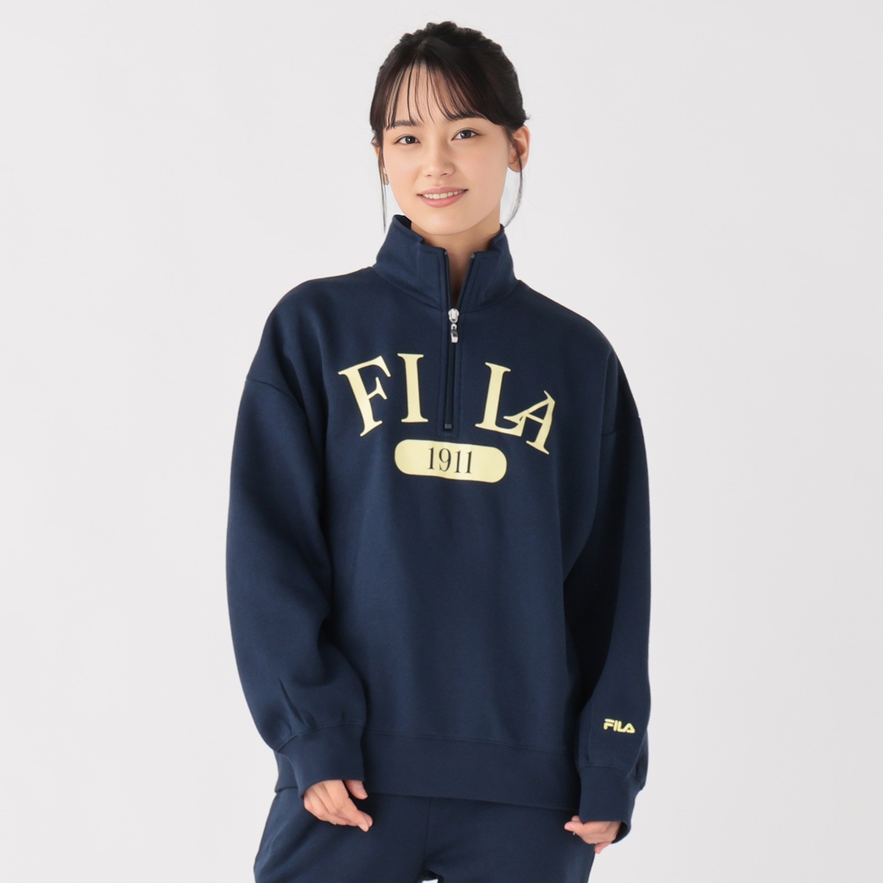FILA(フィラ) 裏起毛ハーフジップスウェット レディス | イオン