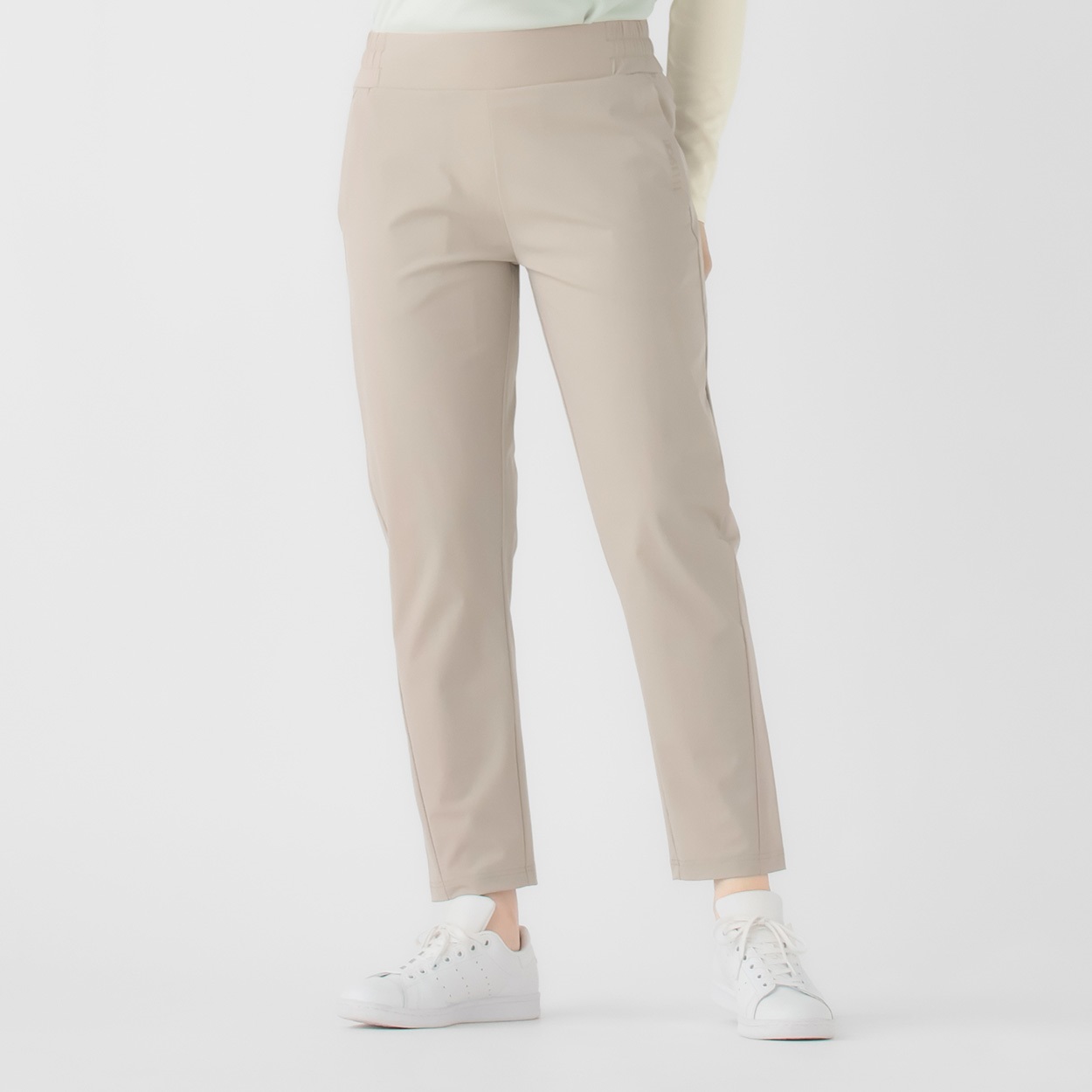 ELLE SPORT(エルスポーツ) スタイルアップパンツ 吸汗速乾 UV 抗菌防臭 ストレッチ 接触冷感 レディス(ウスチャ-M)