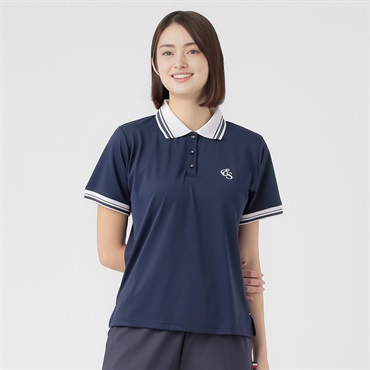 ELLE SPORT(エルスポーツ) カノコポロシャツ UV対策 吸汗速乾 接触冷感 ストレッチ レディス(コイアオ-S)
