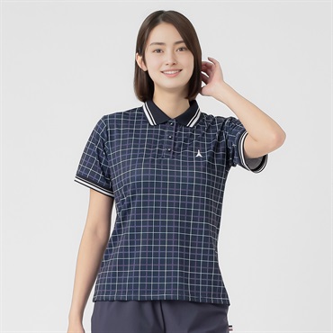 ELLE SPORT(エルスポーツ) カノコポロシャツ UV対策 吸汗速乾 接触冷感 ストレッチ レディス(Ａコイアオ-S)
