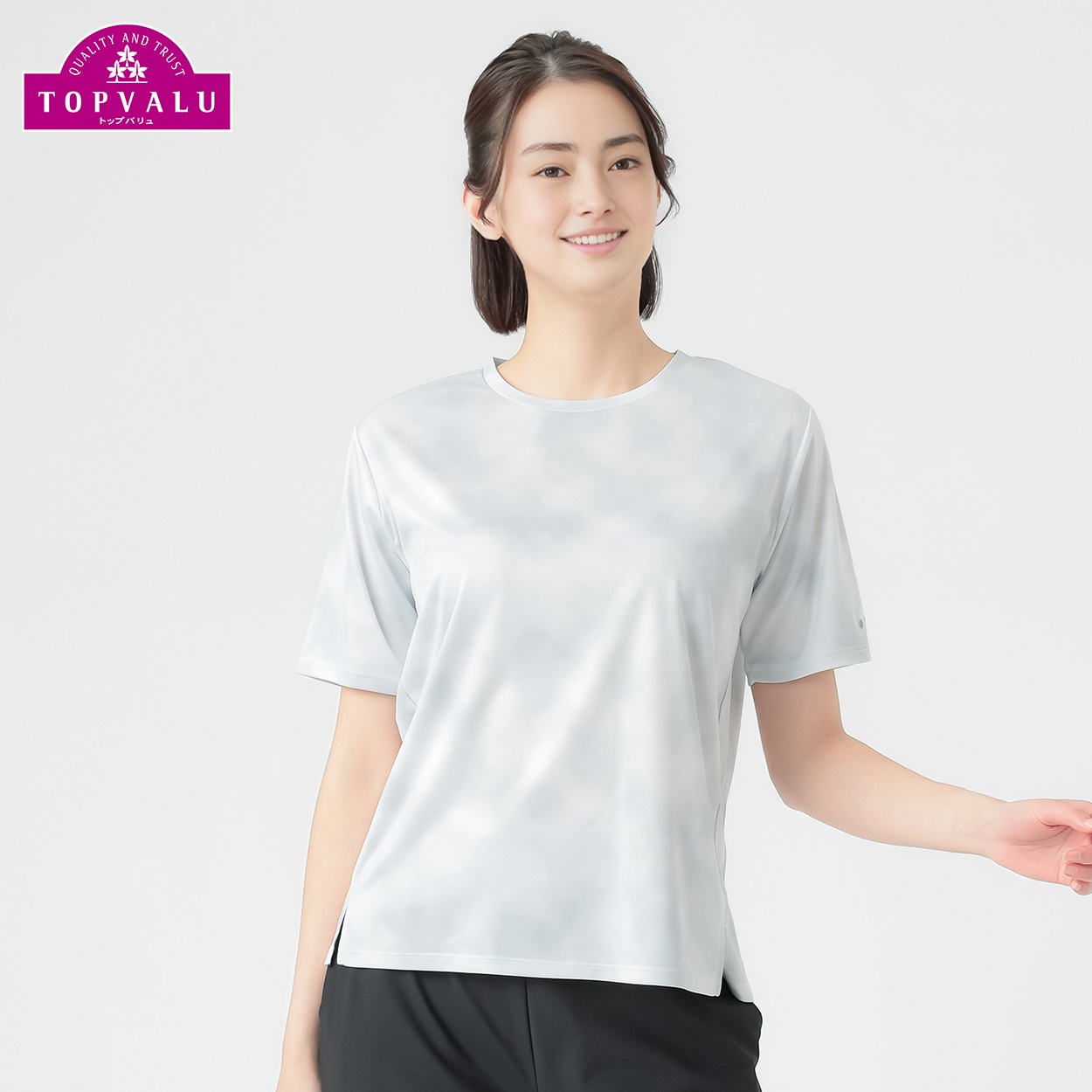 ピースフィットクール プリント半袖Tシャツ 遮熱 吸汗速乾 通気性 UV