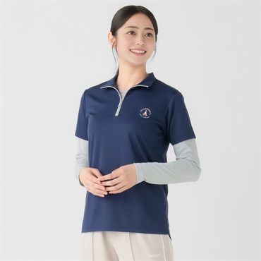 ELLE SPORT(エルスポーツ) ハニカムメッシュアンサンブル 吸汗速乾 UV レディス(コイアオ-S)
