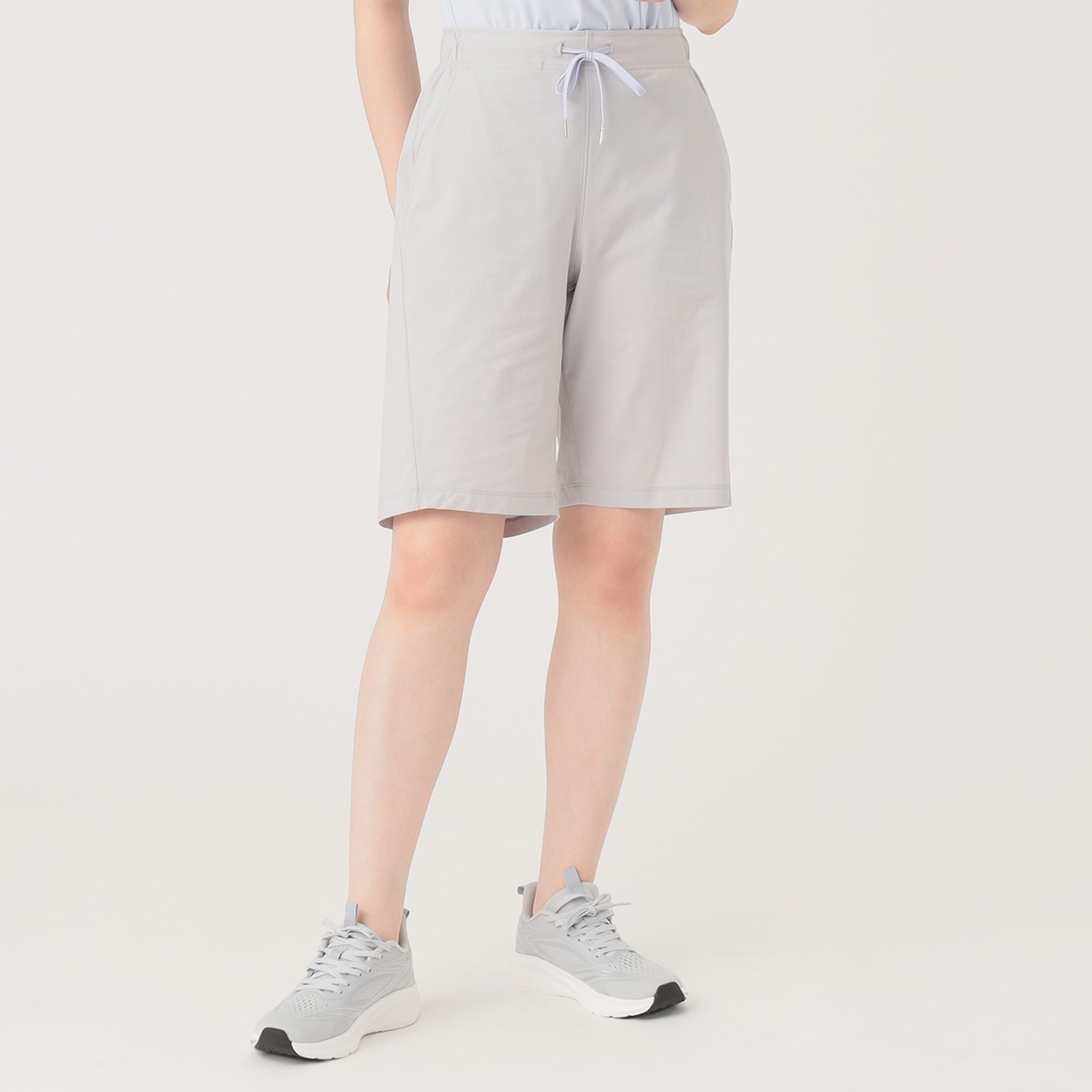 ドライストレッチハーフパンツ ストレッチ・吸汗速乾・UV対策 レディス(ウスクロ-2XL)