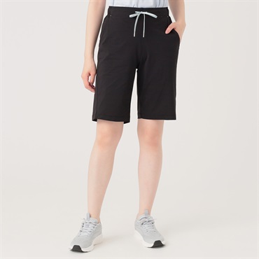 ドライストレッチハーフパンツ ストレッチ・吸汗速乾・UV対策 レディス(クロ-S)