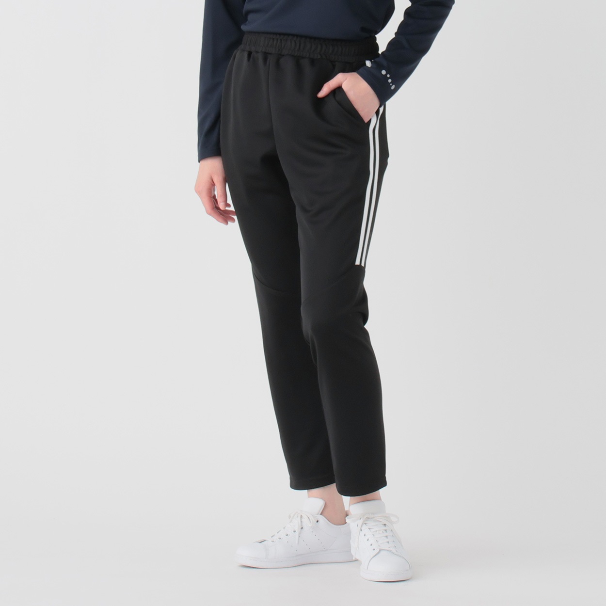 トレーニングパンツ 吸水速乾 股下丈６４ｃｍ レディス(クロ-M)