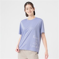 ボックスグラフィック半袖Ｔシャツ  吸水速乾 UVカット 接触冷感 再帰反射  sporsium（スポージアム） レディス(ウスアオ-S)