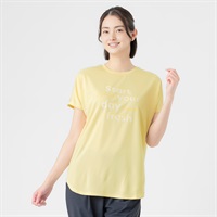 ラウンドチュニック半袖Ｔシャツ  吸水速乾 UVカット 接触冷感 再帰反射 sporsium（スポージアム） レディス(キイロ-S)