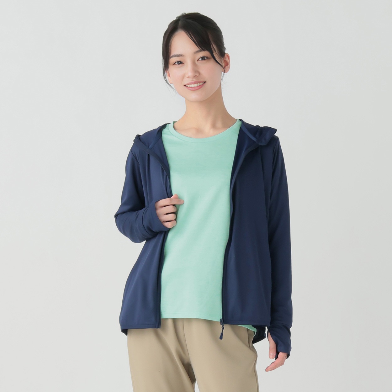 UV強冷感パーカー  強接触冷感 UV対策 吸水速乾 sporsium（スポージアム） レディス(コイアオ-XL)