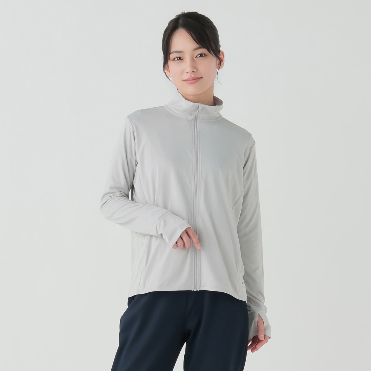 UV強冷感ジャケット  スタンド衿 強接触冷感 UV対策 吸水速乾 sporsium（スポージアム） レディス(ウスクロ-2XL)