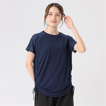 サイドギャザーチュニックＴシャツ UV対策 吸水速乾 レディス(コイアオ-S)