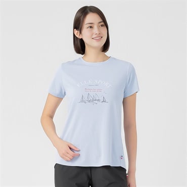ELLE SPORT(エルスポーツ) オリジナルプリントTシャツ 吸汗速乾 UV 接触冷感 レディス