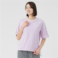 Reebok(リーボック) 裾スピンドルＴシャツ 吸水速乾 肌離れの良い生地使用 レディス(ウスムラサキ-M)