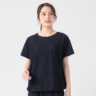 ELLE SPORT(エルスポーツ) 裾バルーンTシャツ 吸汗速乾 接触冷感 メッシュ素材 レディス(コイアオ-M)