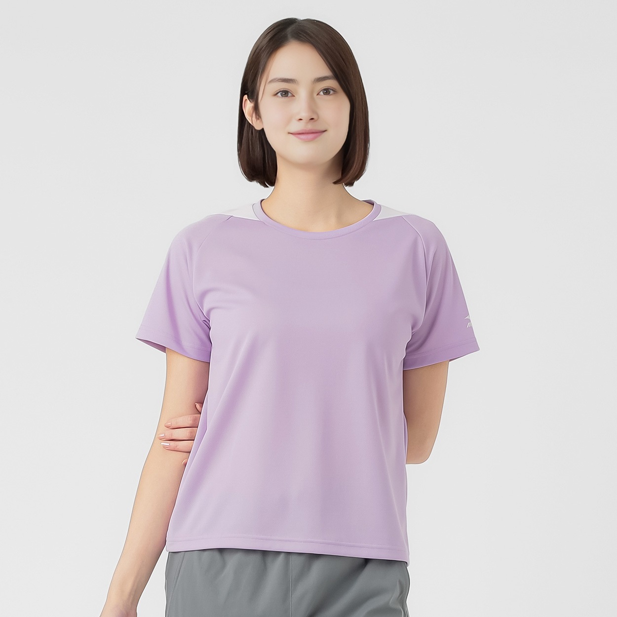 mizuno(ミズノ) ドライTシャツ  クイックドライ UPF15 レディス(ウスムラサキ-XL)