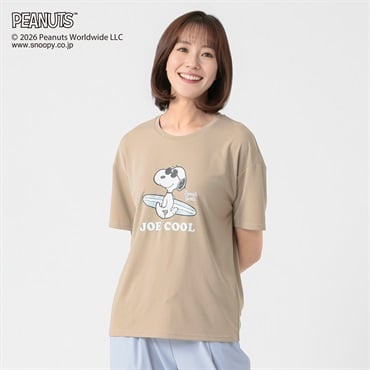 PEANUTS Tシャツ 接触冷感 吸水速乾 UV対策 レディス(ウスチャ-S)