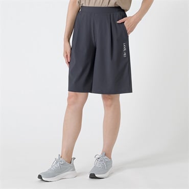 ELLE SPORT(エルスポーツ) リップ調ハーフパンツ ストレッチ UV 吸汗速乾 強力接触冷感 レディス