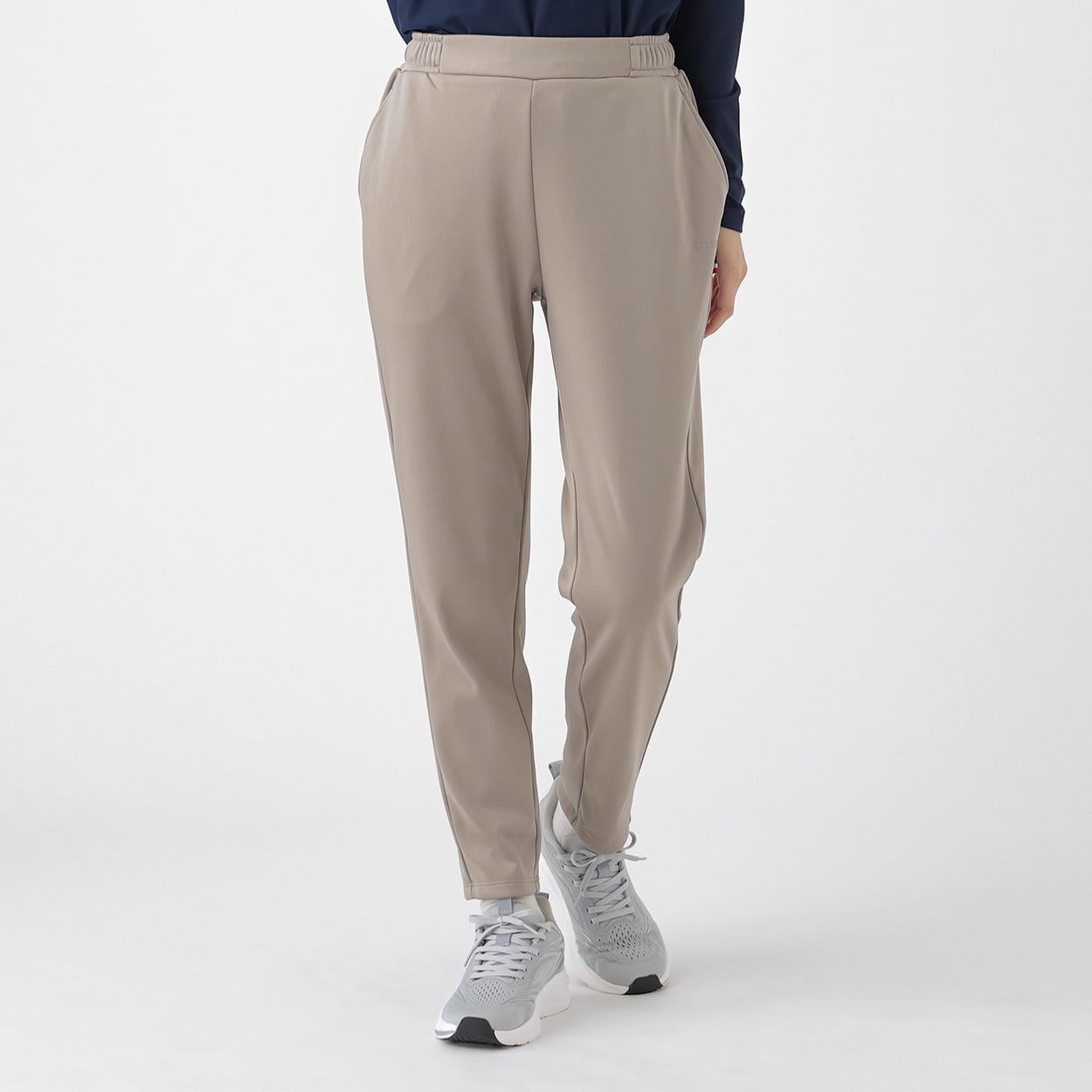 ELLE SPORT(エルスポーツ) 裏ベロアスタイルアップパンツ UV ストレッチ レディス(ウスチャ-XL)