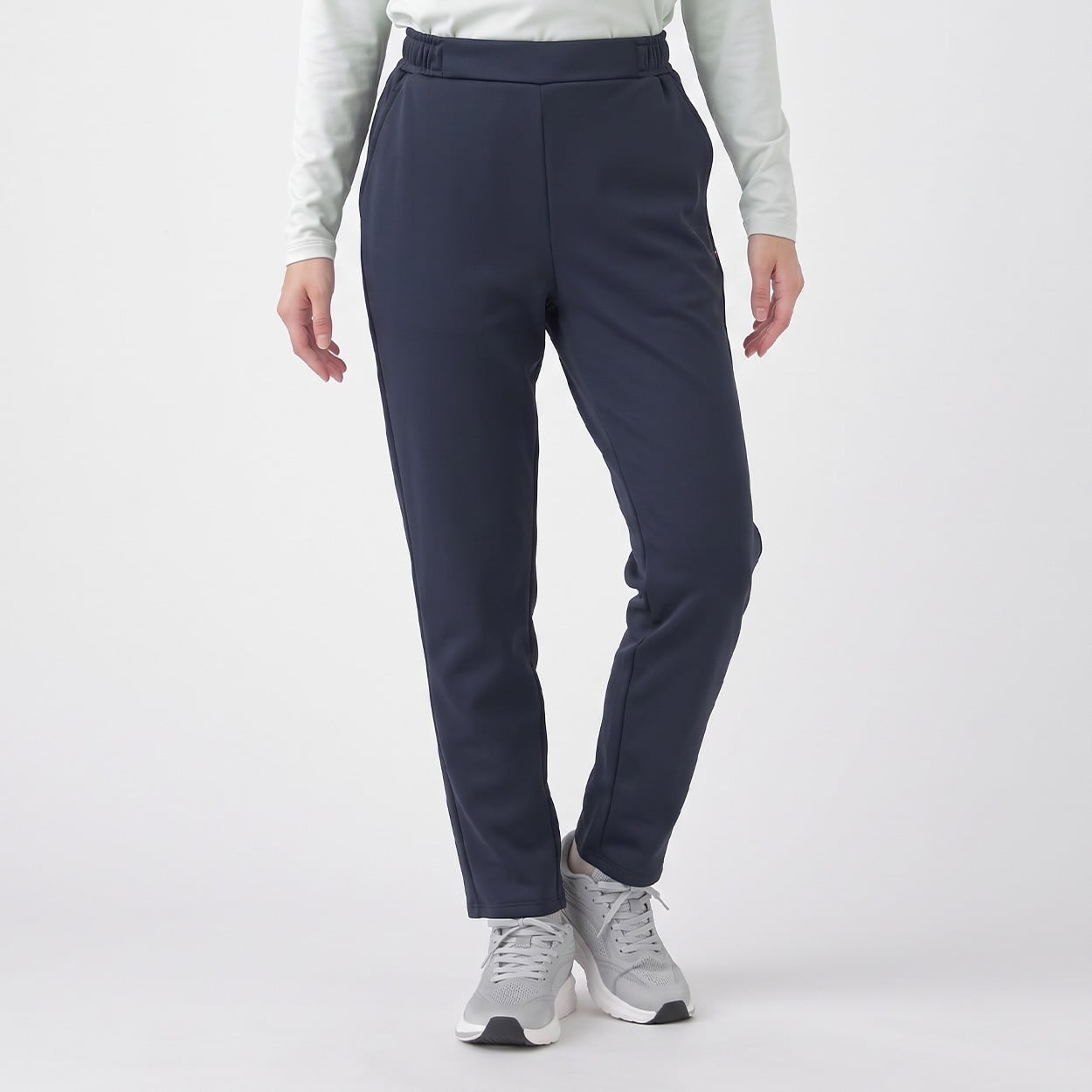 ELLE SPORT(エルスポーツ) 裏ベロアスタイルアップパンツ UV ストレッチ レディス(コイアオ-XL)