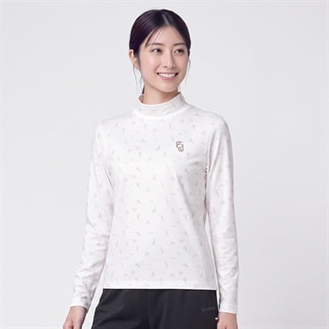 ELLE SPORT(エルスポーツ) 裏起毛スタンドネックプルオーバー ストレッチ レディス(Ａシロ-S)