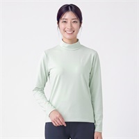ELLE SPORT(エルスポーツ) 裏起毛スタンドネックプルオーバー ストレッチ レディス(ウスミドリ-S)