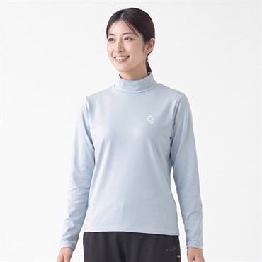 ELLE SPORT(エルスポーツ) 裏起毛スタンドネックプルオーバー ストレッチ レディス(ウスアオ-S)