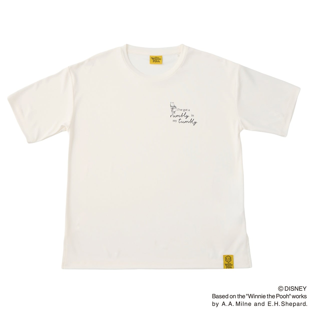 Disney（ディズニー）くまのプーさん / Tシャツ  紫外線対策 吸水速乾 接触冷感 レディス(シロ-M)
