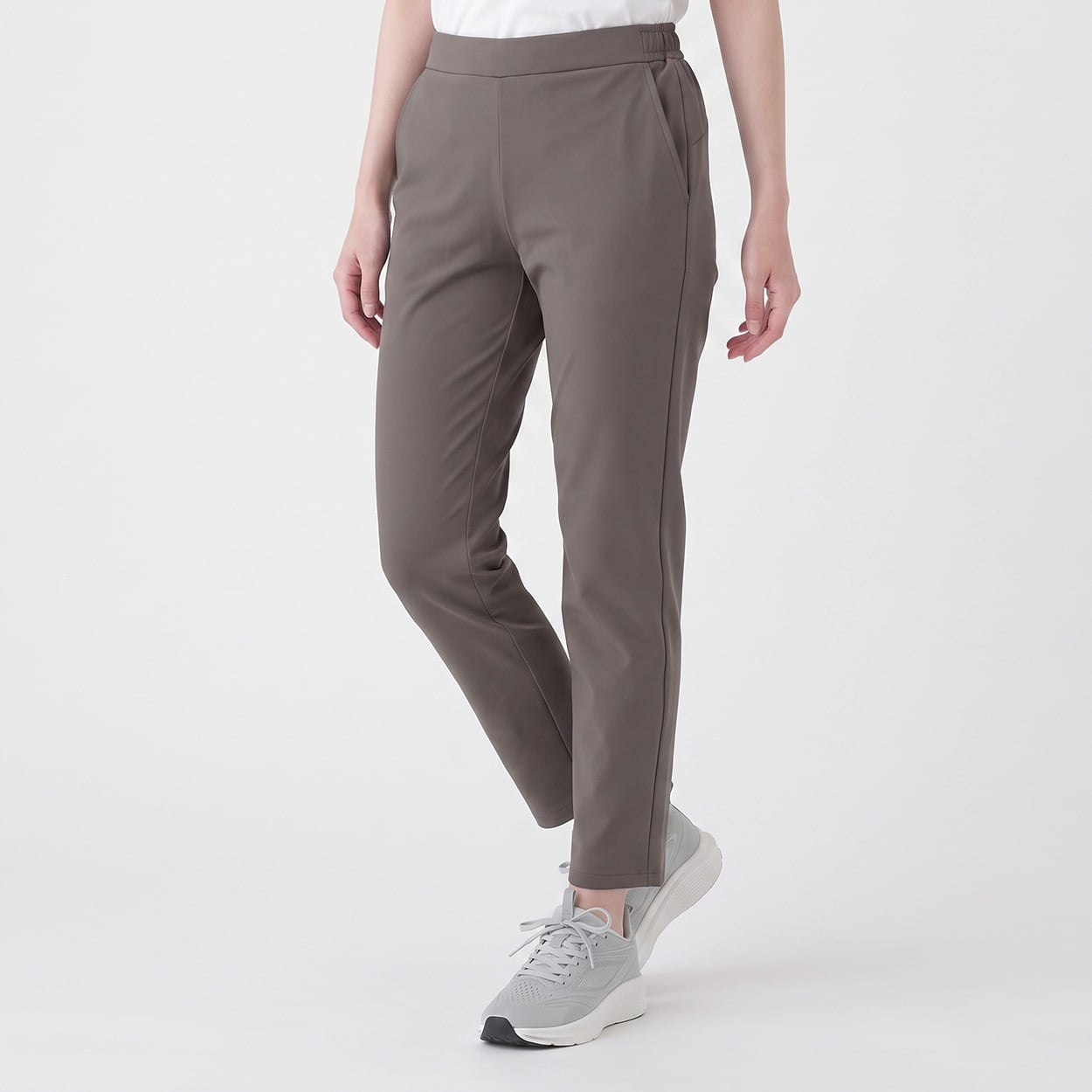 ウォームストレッチテーパードパンツ あたたか ストレッチ UV対策 レディス(ウスクロ-L)