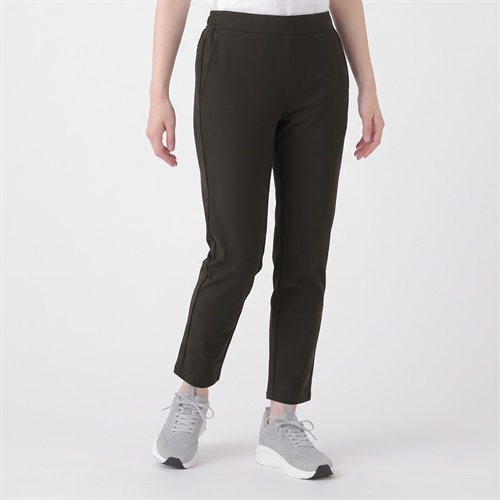 ウォームストレッチテーパードパンツ あたたか ストレッチ UV対策 レディス(クロ-S)