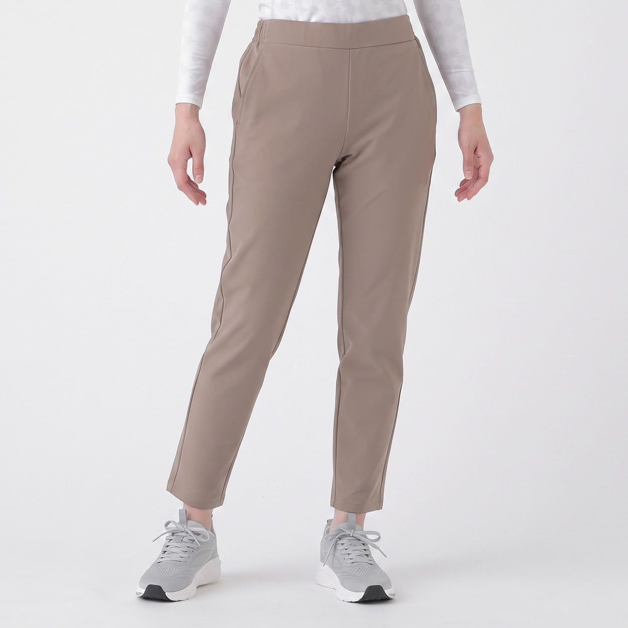 ウォームストレッチテーパードパンツ あたたか ストレッチ UV対策 レディス(Ａウスチャ-S)