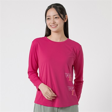 ドライ長袖グラフィックTシャツ 吸水速乾 接触冷感 UV対策 レディス