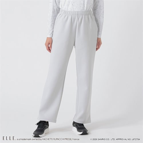 ELLE SPORT(エルスポーツ) ハローキティ×ELLE SPORT ストレートパンツ ダンボール素材 UV 吸汗速乾 レディス(ウスクロ-S)