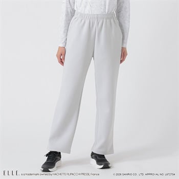 ELLE SPORT(エルスポーツ) ハローキティ×ELLE SPORT ストレートパンツ ダンボール素材 UV 吸汗速乾 レディス(ウスクロ-S)
