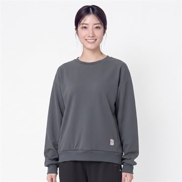 ELLE SPORT(エルスポーツ) リップ調裏起毛クルーネックプルオーバー レディス(チャコ－ルグレ－-S)