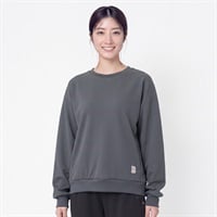 ELLE SPORT(エルスポーツ) リップ調裏起毛クルーネックプルオーバー レディス(チャコ－ルグレ－-S)