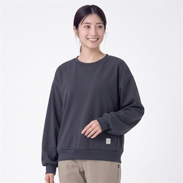 ELLE SPORT(エルスポーツ) リップ調裏起毛クルーネックプルオーバー レディス