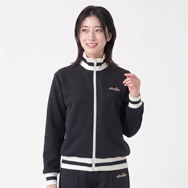ellesse ラインジャージジャケット レディス(クロ-M)
