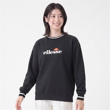 ellesse 裏起毛トレーナー レディス(クロ-M)